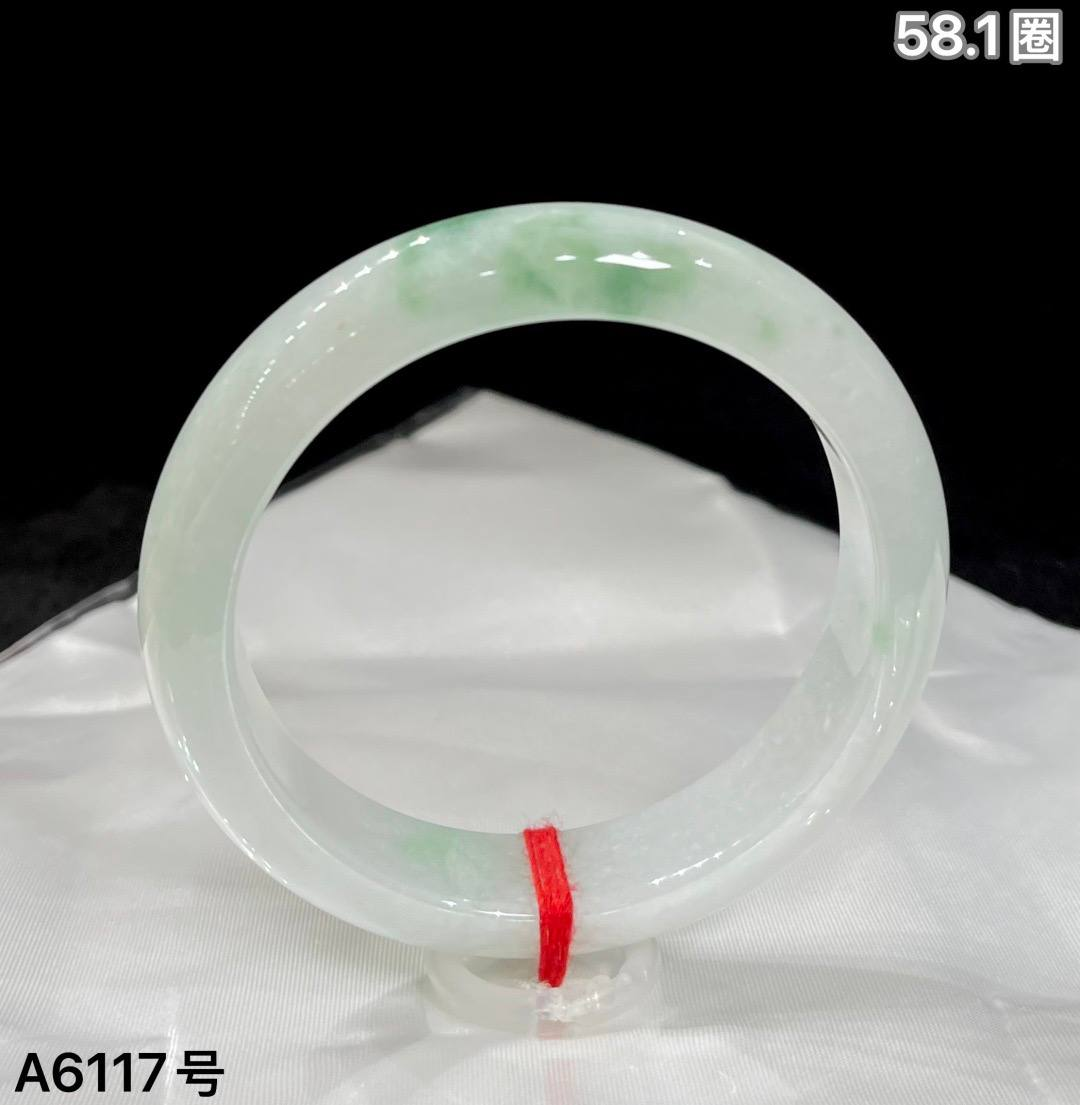 糯冰飘绿花平安#手镯