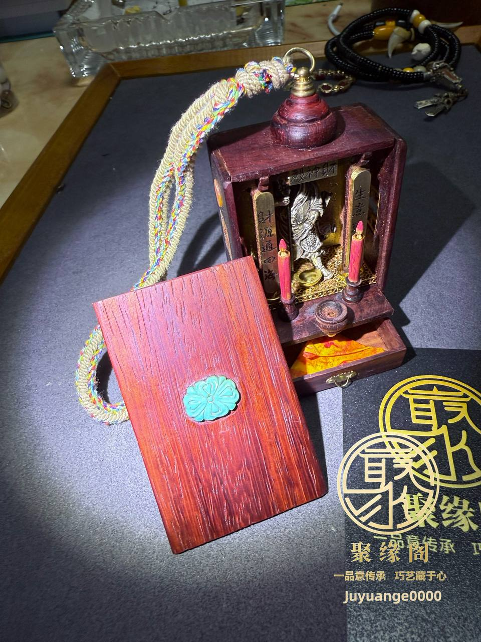 随手迷你关公财神小佛龛一枚